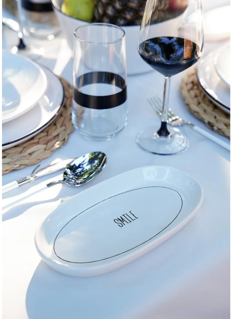 The Mia Daily Tunes Oval Serving Set of 4 17CM