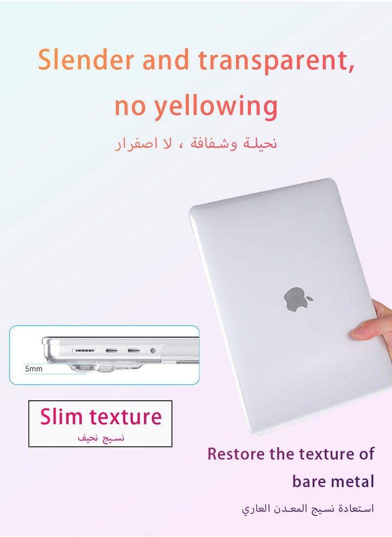 Generic - Crystal Clear Case for Apple macbook Air 13.3-inch clear case 2020 2019 2018 A1932/A2179/A2337,Protective Plastic Hard Shell - Image 1