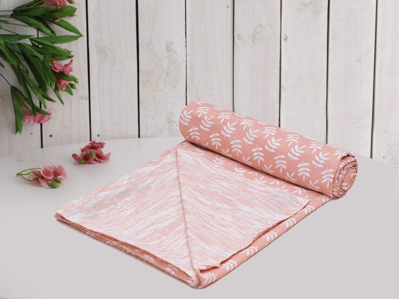 UmI. Brand Umi Cotton Single Quilt Cover Blanket Cover Razai Duvet Cover Comforter Cover for Single Size Duvets with Zip Single Green Leaf - Image 1
