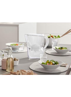 BRITA Combo pack of BRITA Marella XL Water Filter Jug 3.5L White & 6pc+1pc free MAXTRA+Refill Cartridge|Powerful Filtration with MicroFlow Technology | Activated Micro Carbon Pearls for Fresh & Tasty Water  - Image 5
