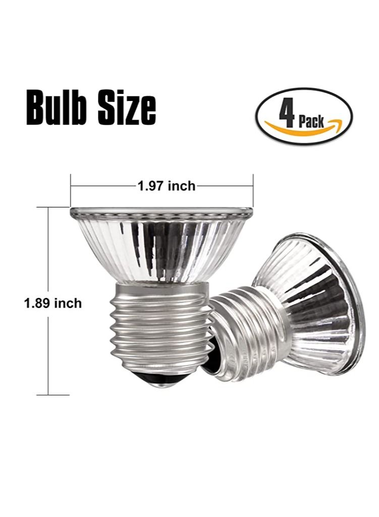 NIBEMINENT 4 Pack UVA,UVB Bulbs Heat and Light for Reptiles and Amphibian inTanks Terrariums and Cages Works with Various Lamp Fixtures (2 PACK 25W, 2 PACK50W) - Image 2