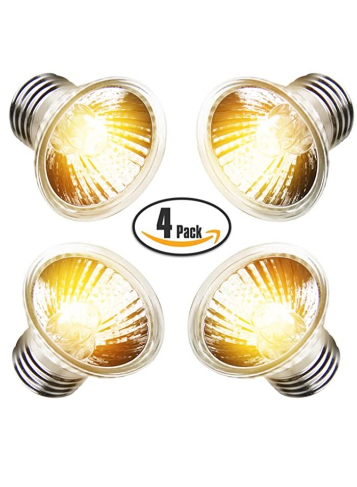 NIBEMINENT 4 Pack UVA,UVB Bulbs Heat and Light for Reptiles and Amphibian inTanks Terrariums and Cages Works with Various Lamp Fixtures (2 PACK 25W, 2 PACK50W) - Image 1