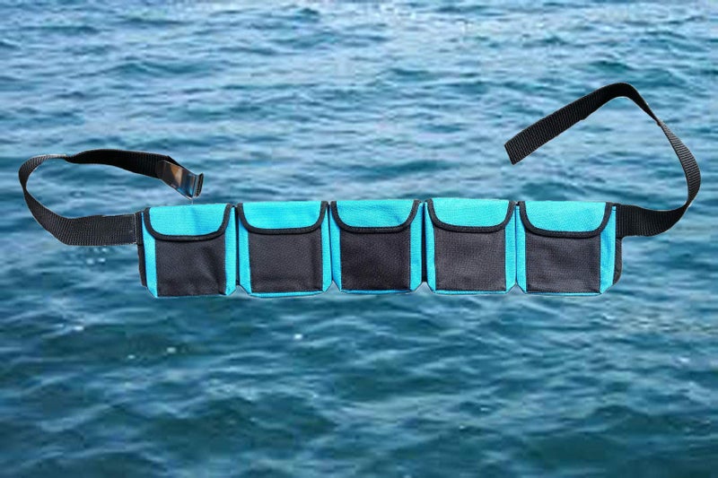 AKM - Scuba Diving Weight Belt (5 Pocket Blue Medium) - Image 5