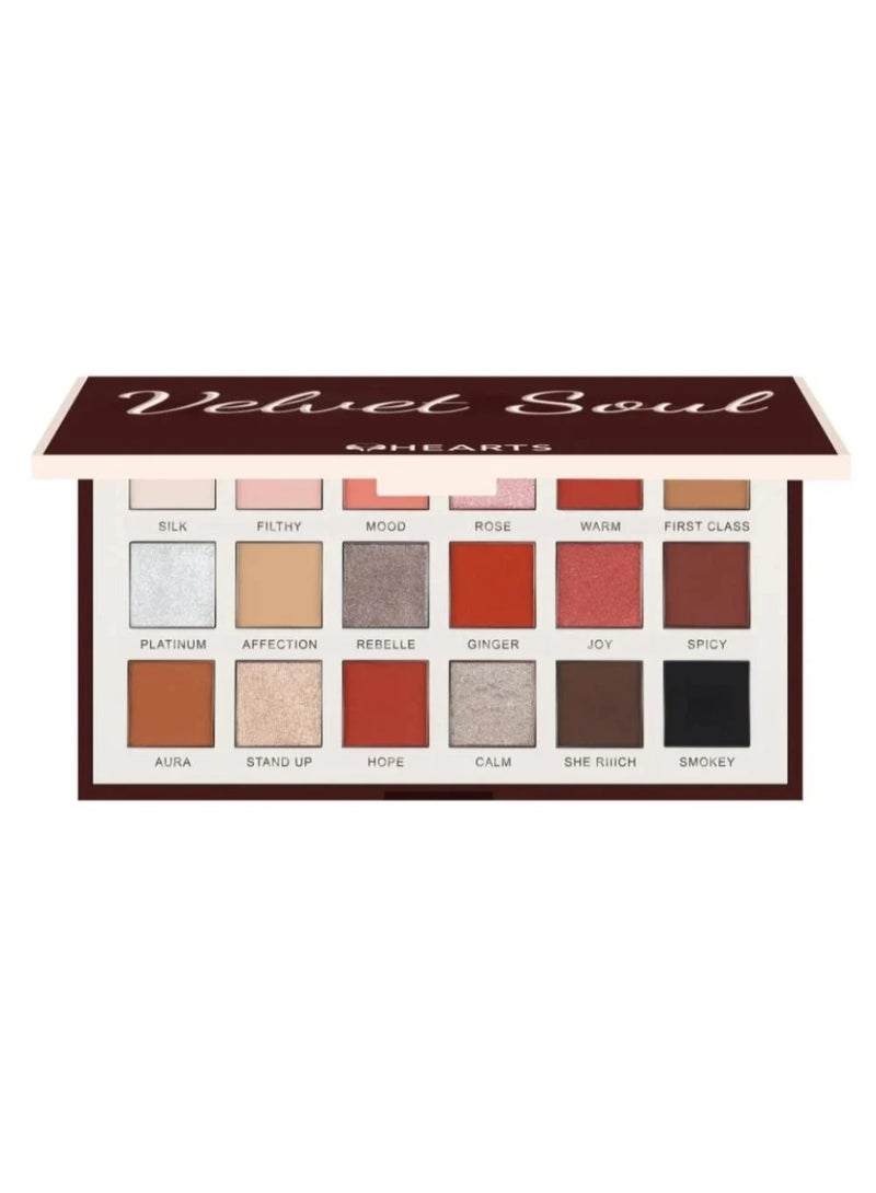 Hearts Velvet Soul Eyeshadow Palette 18 Color - Image 1