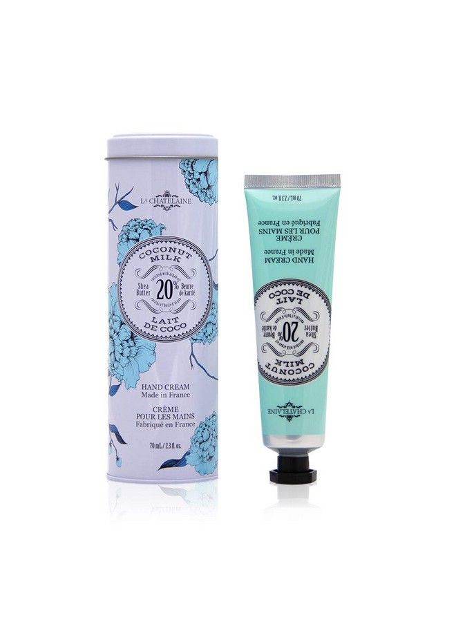 La Chatelaine Hand Cream Tin 20% Organic Shea Butter Argan Oil & Calendula Moisturizing & Nourishing 2.3 Oz (Coconut Milk) - Image 2