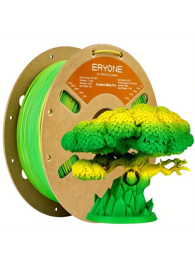 ERYONE 1kg خيوط طابعة ثلاثية الأبعاد غير لامعة متدرجة متعددة الألوان 1.75mm أصفر جرانيت أرجواني - Image 1