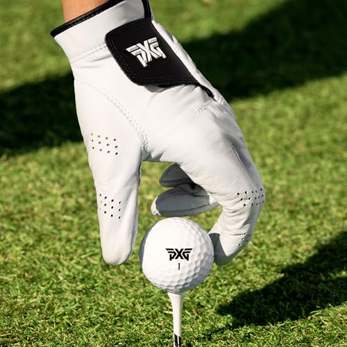 PXG Golf Mens Players Glove Right Handed Golfer Left Handed Glove Cabretta Leather Medium/Large White - Image 4