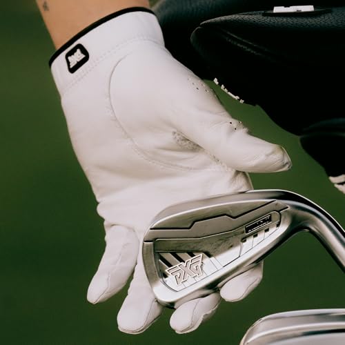 PXG Golf Mens Players Glove Right Handed Golfer Left Handed Glove Cabretta Leather Medium/Large White - Image 2