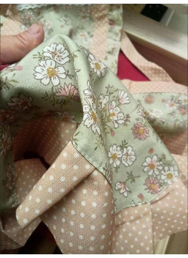 Lace apron dress shape with large pocket in the middle for tools and mobile