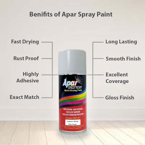 APAR Spray Paint Calgary White (RC Colour Name) Compatible for Tata Nexon -225 ml (Pack of 1-Pcs) - Image 5