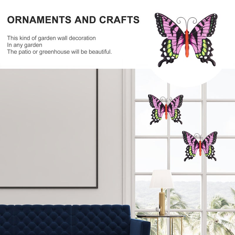 Iron Pendant 3D Butterflies Wall Hanging Decoration for Home - Image 5