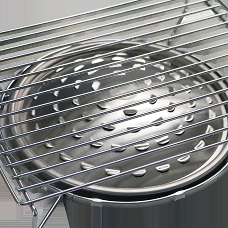 SHREESAMP شواية باربكيو قابلة للطي محمولة من الفولاذ المقاوم للصدأ، رف شواية باربكيو بدون دخان، للشواء في الداخل والخارج، والنزهات، والحدائق، والتخييم، والسفر، وحفلات الشاطئ. - Image 3