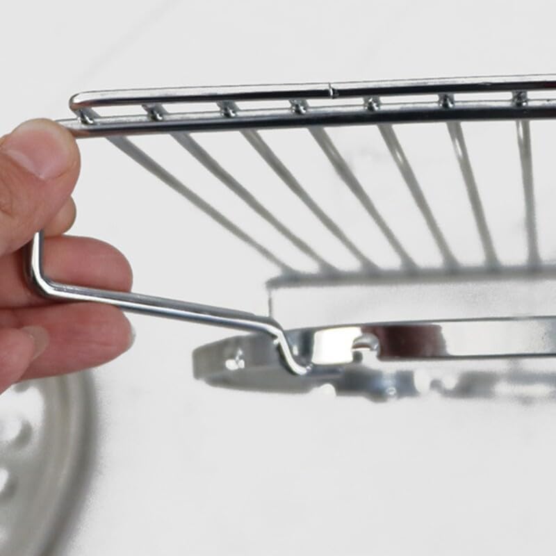 SHREESAMP شواية باربكيو قابلة للطي محمولة من الفولاذ المقاوم للصدأ، رف شواية باربكيو بدون دخان، للشواء في الداخل والخارج، والنزهات، والحدائق، والتخييم، والسفر، وحفلات الشاطئ. - Image 4