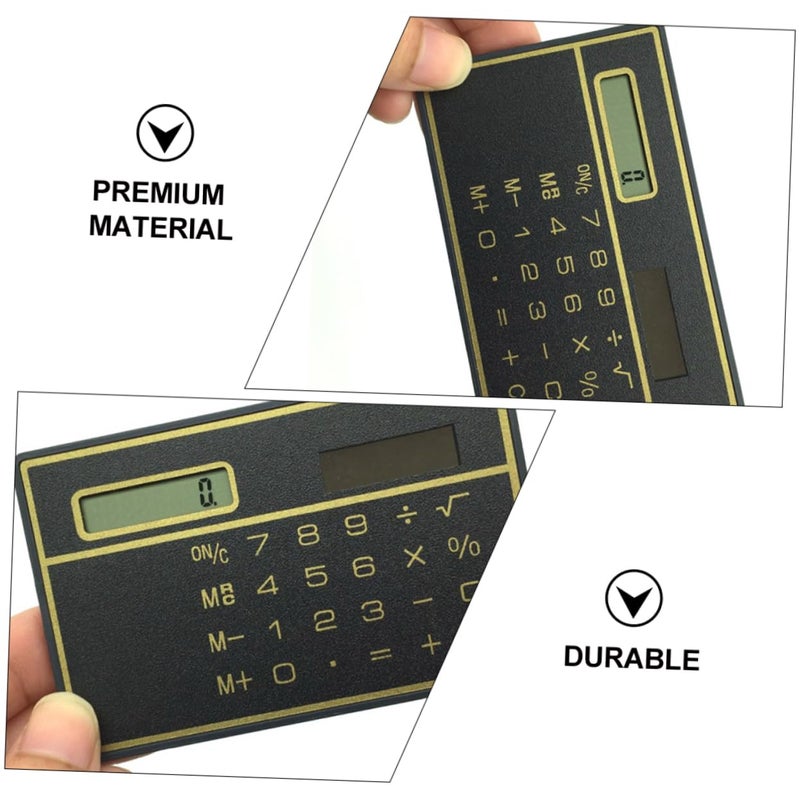 Ultra Thin Solar Mini Calculator Dual Power Portable Handheld for Students Office Supplies - Image 5