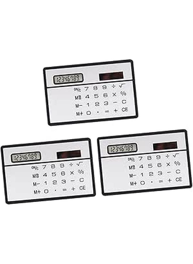 Ultra Thin Solar Mini Calculator Dual Power Portable Handheld for Students Office Supplies - Image 1