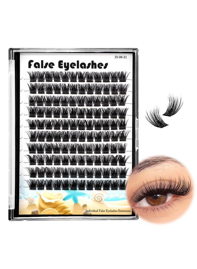 Dedila Large Tray- 10-20Mm Available 120 Pcs D Curl Cluster Eyelashes Makeup Volume Eye Lashes Extensions Natural Long Wide Stem Individual False Eyelashes (20Mm) - Image 1