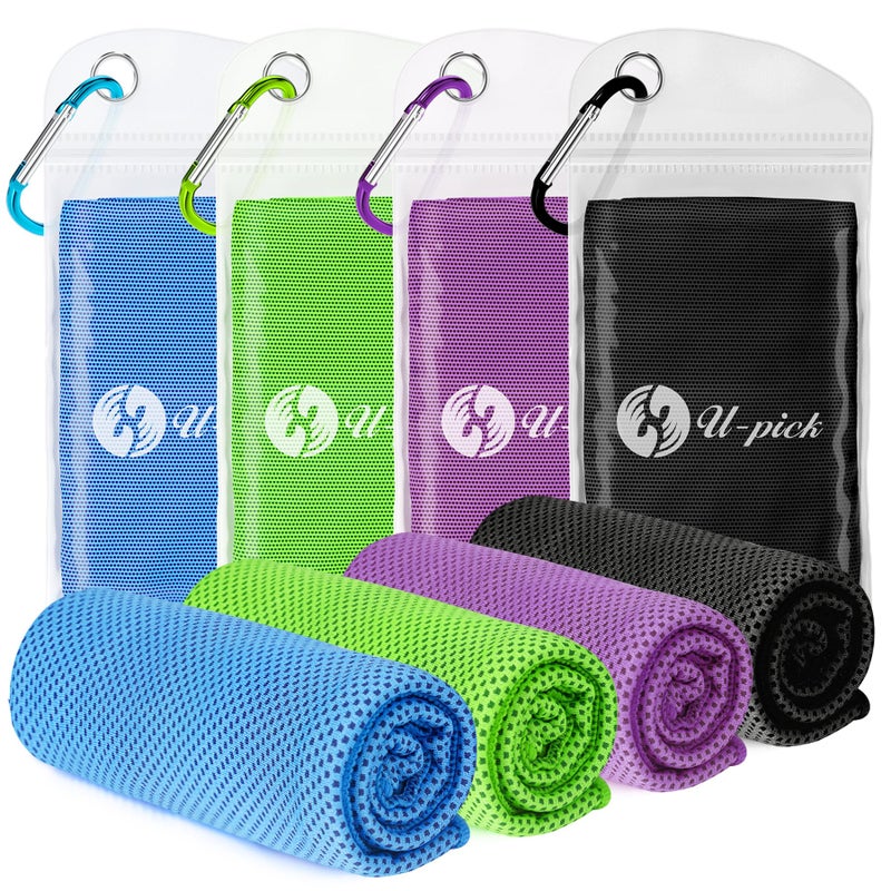 U-pick Cooling Towels (40"x12"), Cooling Towel for Neck and Face, Soft Breathable Chill Ice Towel, Stay Cool Sweat Rags for Gym, Yoga, Workout, Exercise, Sport, Beach, Camping, Cruise - Image 1