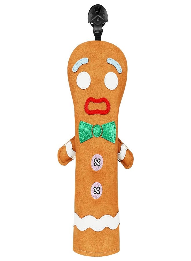 LZFAN Funny Golf Club Head Cover Driver Headcover Fairway Wood Headcover Hybrid Club Head Cover Brown Monster Cookie Hybrid - Image 1
