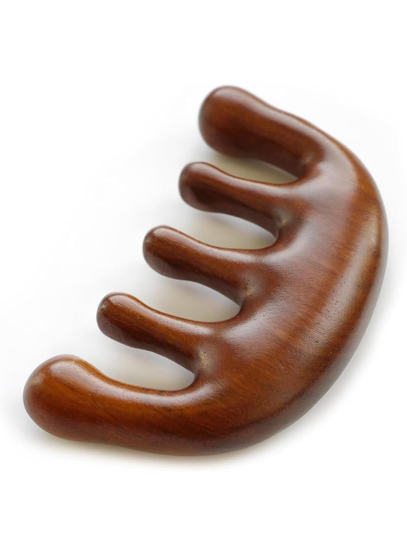 CLENEA Head Scalp Comb, Scalp Massage Comb, Sandalwood Scalp Stimulator Comb, Wooden Wide Tooth Comb for Women Hair Growth - Image 1