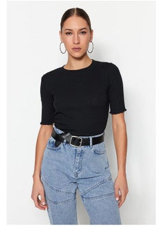 Blouse - Black - Slim fit