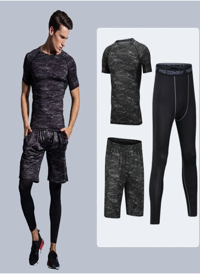 ZCM-HAPPY - 3-Piece Fitness Running Compression Suit - Image 1
