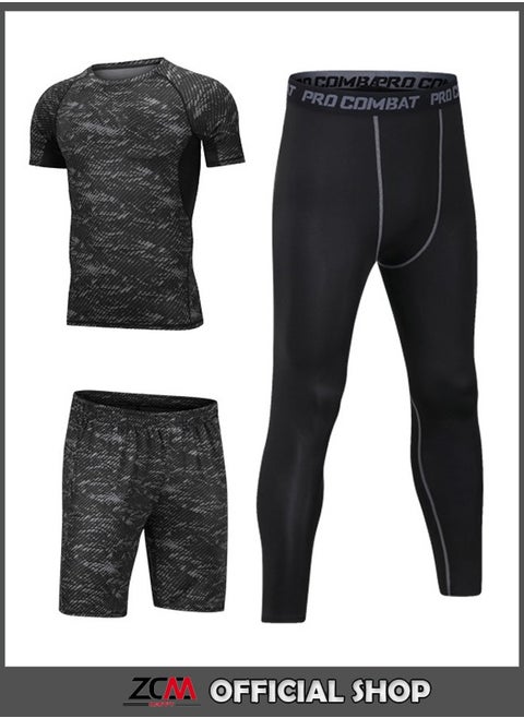 3-Piece Fitness Running Compression Suit