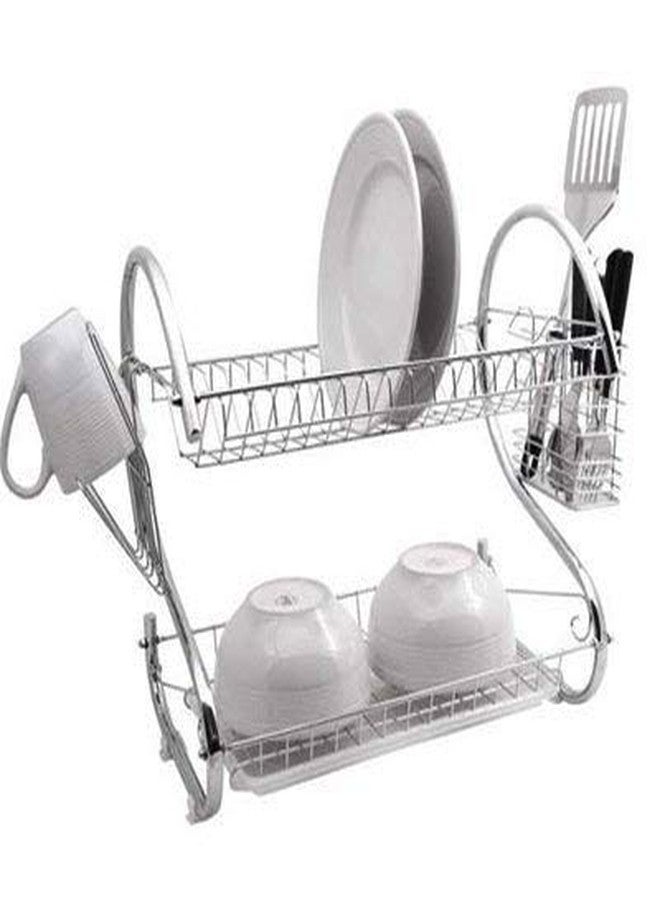 bosig® 2-Tier Dish Rack, Large Capacity Dish Srying Rack with Utensil Holder - Image 2