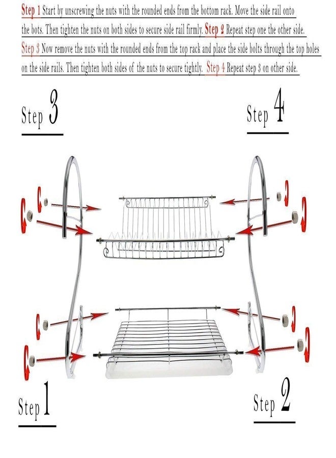 bosig® 2-Tier Dish Rack, Large Capacity Dish Srying Rack with Utensil Holder - Image 5