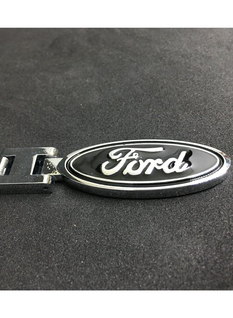 Zinc Alloy Metal 3D Logo Keychain For Ford - Image 2