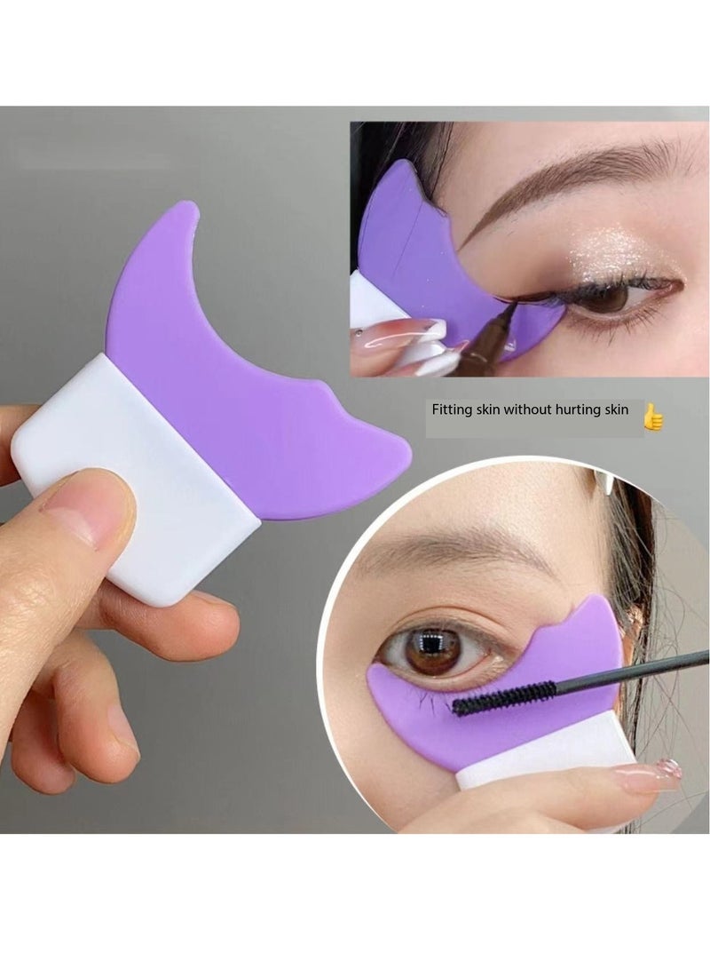 Eyeliner Stencils, Silicone Eyeliner Aid Tool Eyeliner Guide Tool Mascara Shield Applicator Eye Makeup Stencils for Eyeliner EyelashesEyeshado White - Image 3