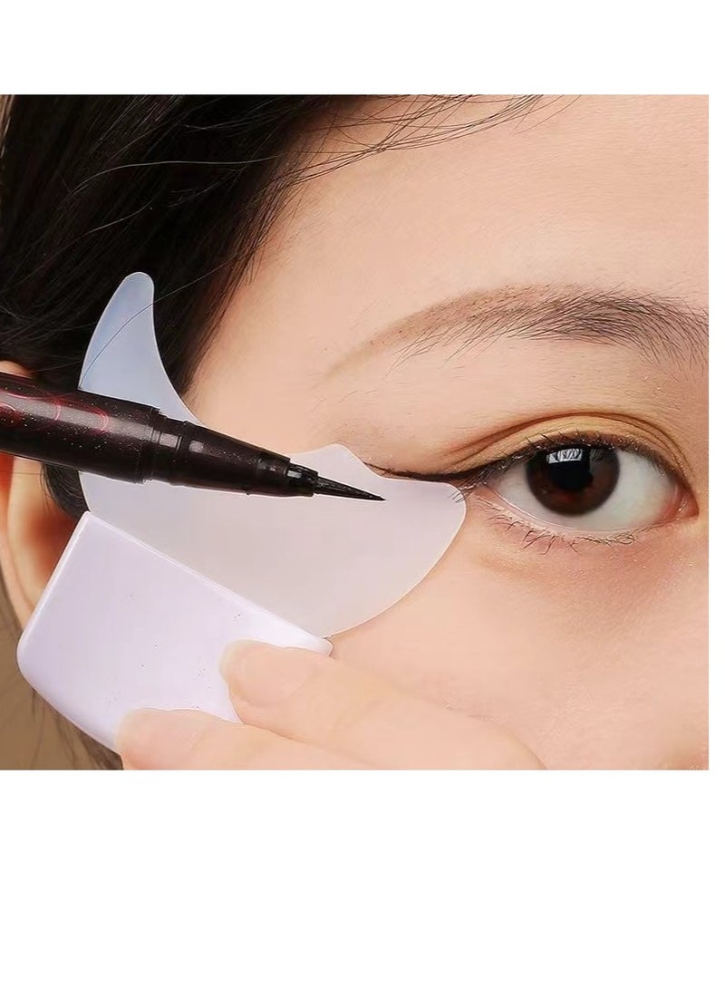 Eyeliner Stencils, Silicone Eyeliner Aid Tool Eyeliner Guide Tool Mascara Shield Applicator Eye Makeup Stencils for Eyeliner EyelashesEyeshado White - Image 1