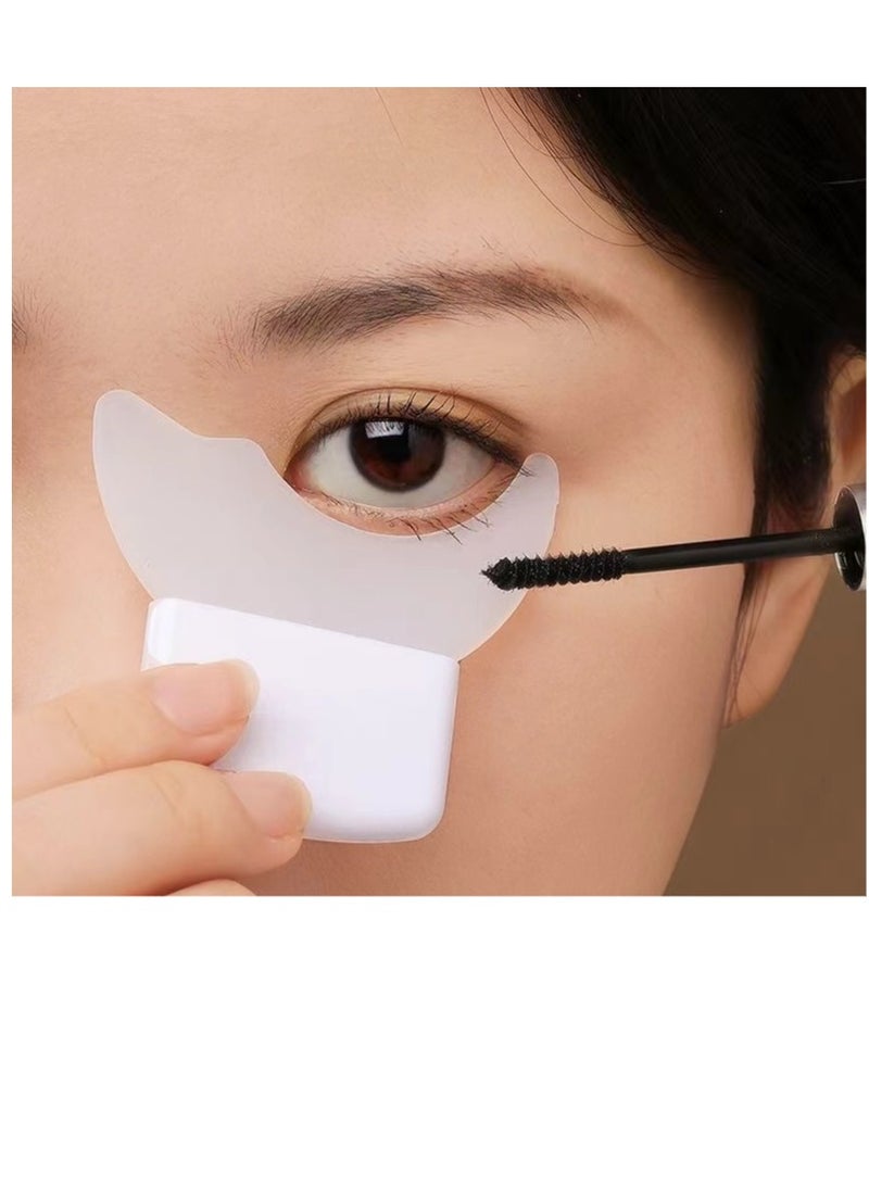 Eyeliner Stencils, Silicone Eyeliner Aid Tool Eyeliner Guide Tool Mascara Shield Applicator Eye Makeup Stencils for Eyeliner EyelashesEyeshado White - Image 2