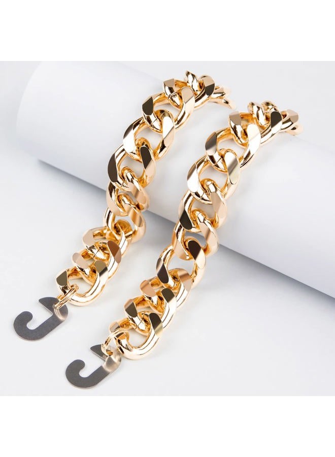 CUNUEN Gold Bling Metal Chain Decoration Charms for Teen Man Women Adults Shoes Accessories - Image 2