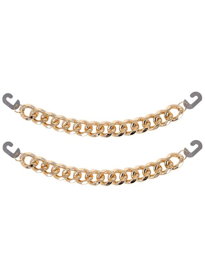 CUNUEN Gold Bling Metal Chain Decoration Charms for Teen Man Women Adults Shoes Accessories - Image 1