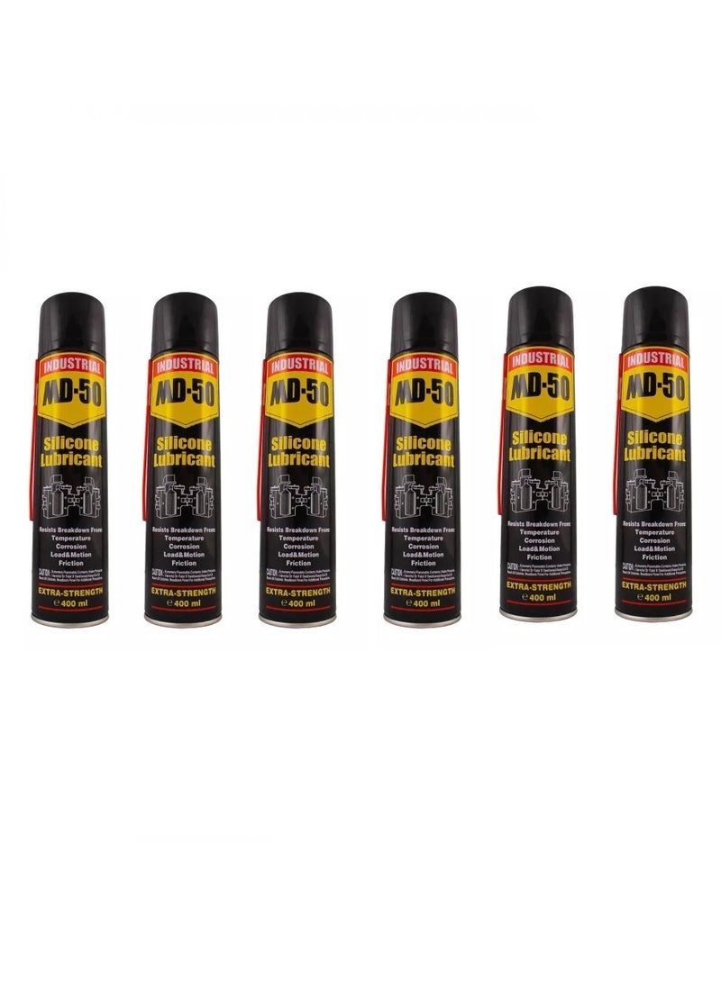 MD-50 Silicone Lubricant MD-50 Spray Oil Silicon For tredmill - 6 PC * 400 ml  - Image 1