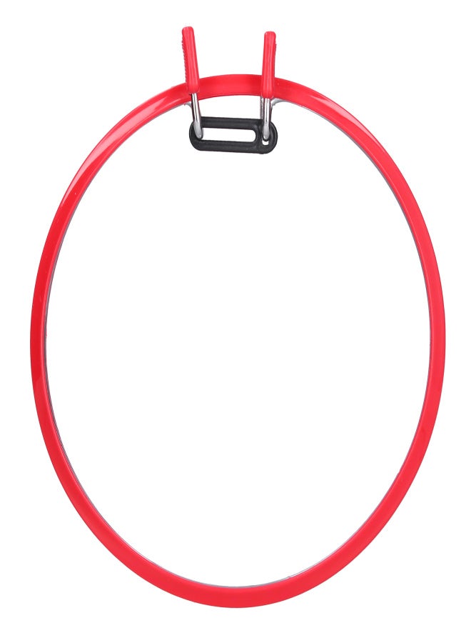Embroidery Hoop Red Plastic Cross Stitch Ring Embroidery Wreath Spring Style Embroidery Frame - Image 1