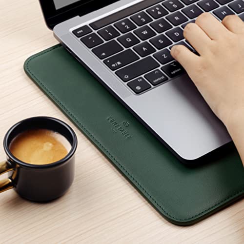 Comfyable Laptop Sleeve 15 Inch Precisely Compatible with MacBook Air 15" M5 M4 M3 M2 2026, Faux Leather Cover Case, Green - Image 4