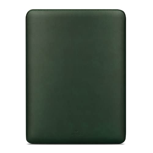 Comfyable Laptop Sleeve 15 Inch Precisely Compatible with MacBook Air 15" M5 M4 M3 M2 2026, Faux Leather Cover Case, Green - Image 1