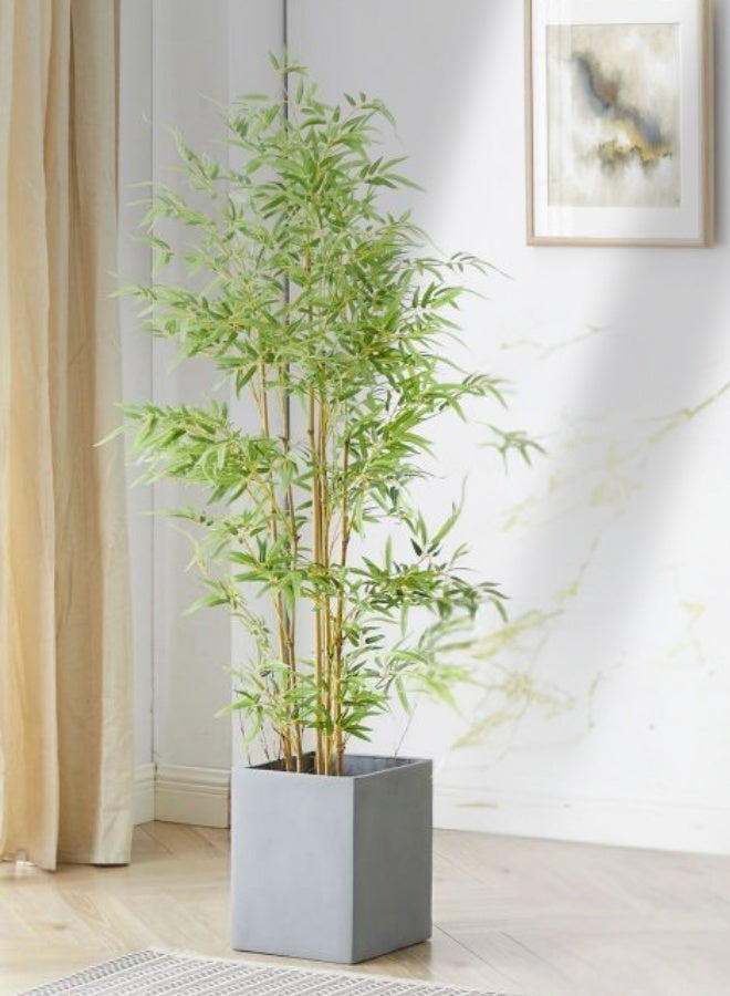 Generic 120CM Artificial Trees Fake Bamboo Plant In Black Pot Plant Potted Artificial Bamboo Tree For Indoor Home Décor For Office Kitchen Counter Top Indoor Decor Garden Lawn  - Image 2