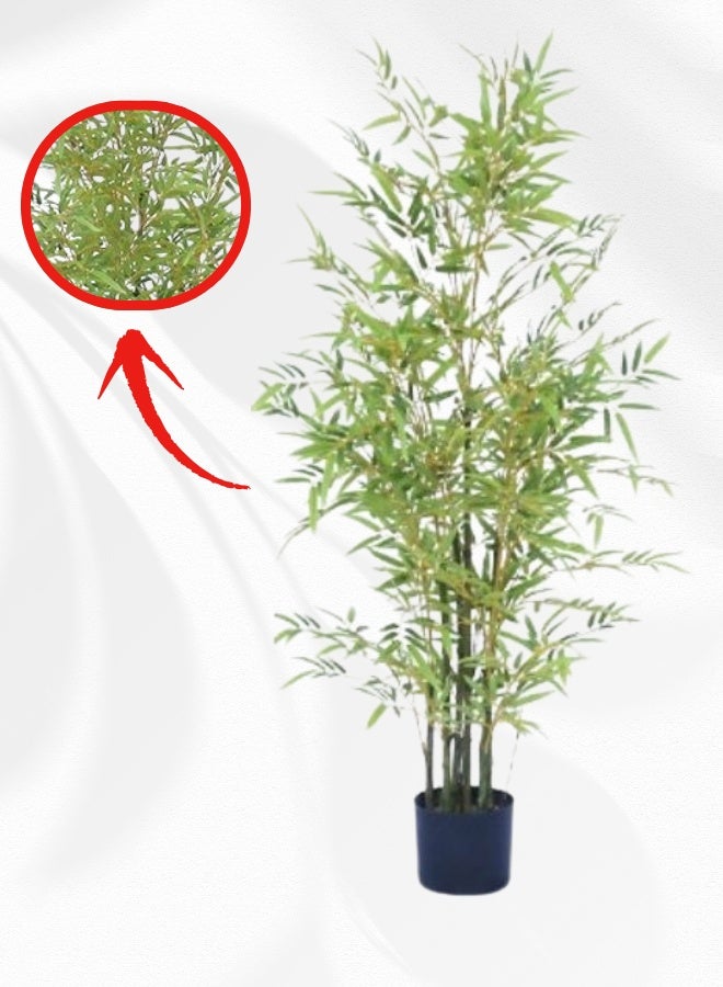 Generic 120CM Artificial Trees Fake Bamboo Plant In Black Pot Plant Potted Artificial Bamboo Tree For Indoor Home Décor For Office Kitchen Counter Top Indoor Decor Garden Lawn  - Image 4