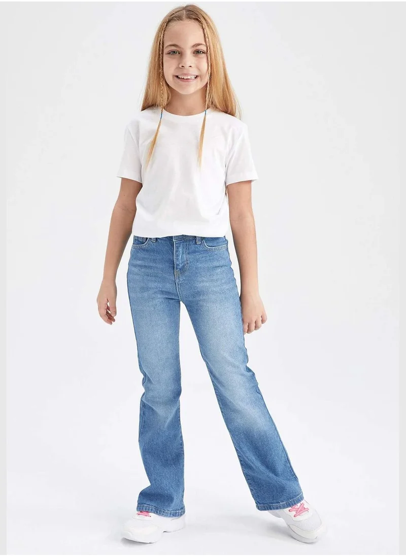 DeFacto Girl Flare Fit Denim Trousers