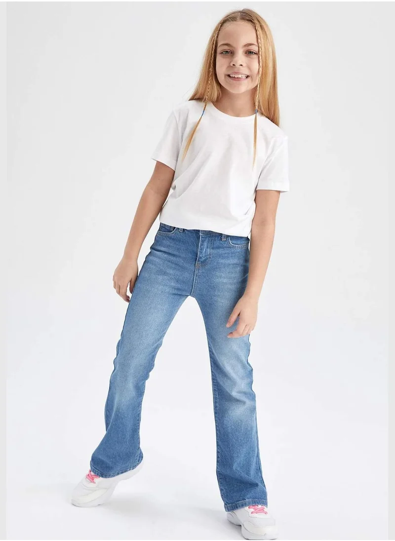 DeFacto Girl Flare Fit Denim Trousers