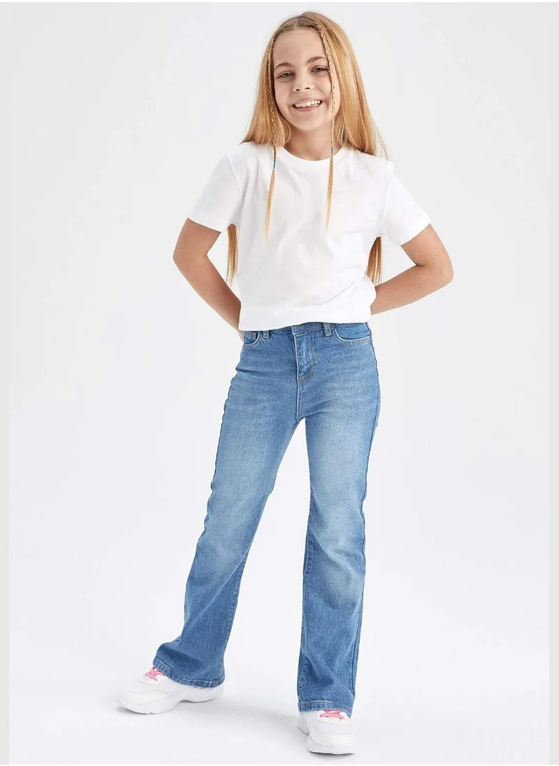 DeFacto Girl Flare Fit Denim Trousers