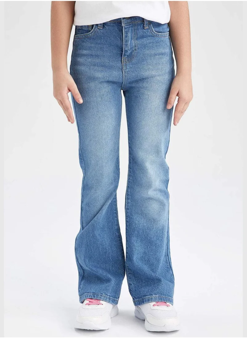 DeFacto Girl Flare Fit Denim Trousers