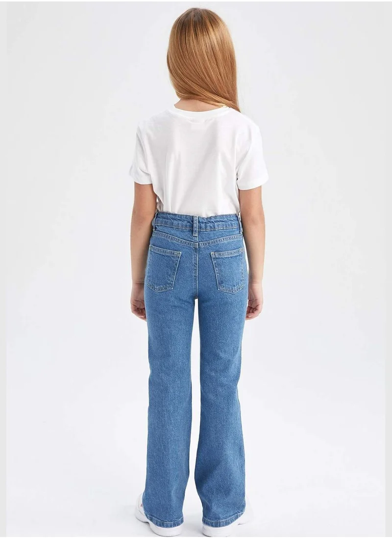 DeFacto Girl Flare Fit Denim Trousers