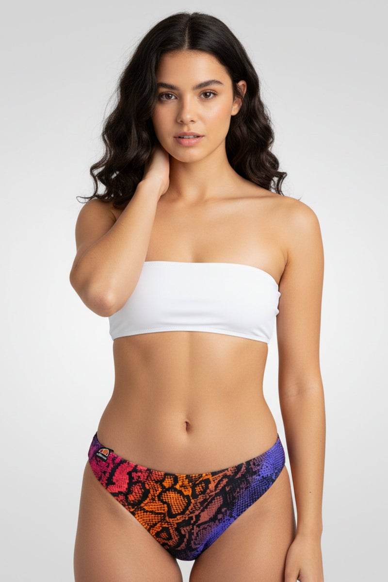 Ellesse Women Snake Skin Print Bikini Bottom, Multicolor - Image 1