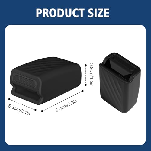 Rislobx Seat Belt Buckle Cover Fit for 2023 2024 Tesla Model 3 Model Y, 2PCS Silicone Seatbelt Buckle Holder Seat Belt Lock Button Protector Car Interior Accessories (Black) - Image 5