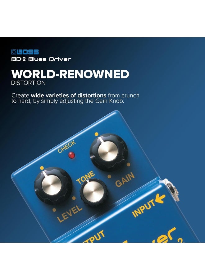 Boss BD-2 Blues Driver Guitar Effects Pedal - Image 5