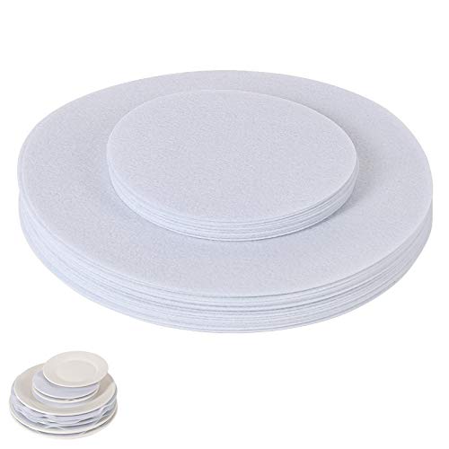YQL Soft Felt Plate Protectors, Set of 30 and 2 Different Size, Plate Separators Pads China Storage Dividers Protectors Dish Protectors Pads for Protecting and Stacking Your Cookware - Image 1