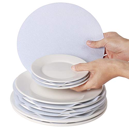 YQL Soft Felt Plate Protectors, Set of 30 and 2 Different Size, Plate Separators Pads China Storage Dividers Protectors Dish Protectors Pads for Protecting and Stacking Your Cookware - Image 5